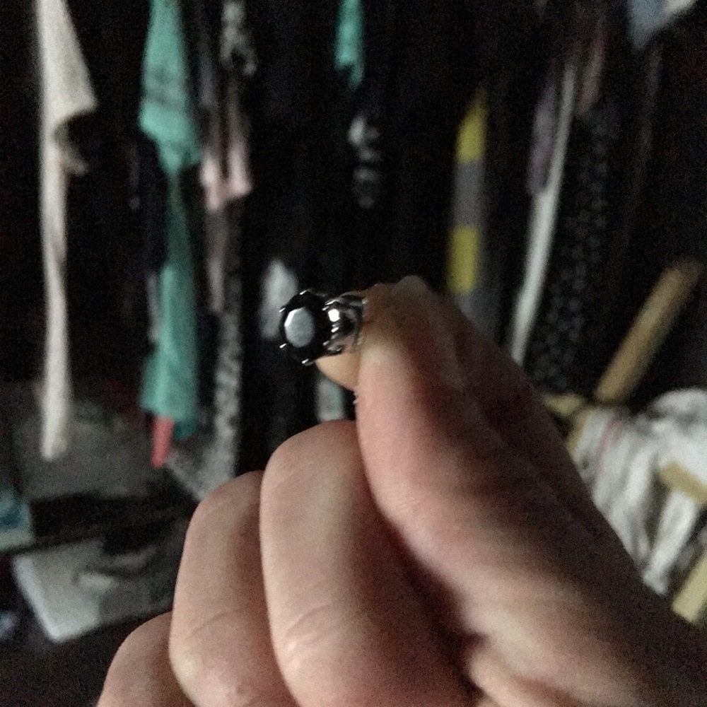Black diamond earrings 0.50 cwt and .925